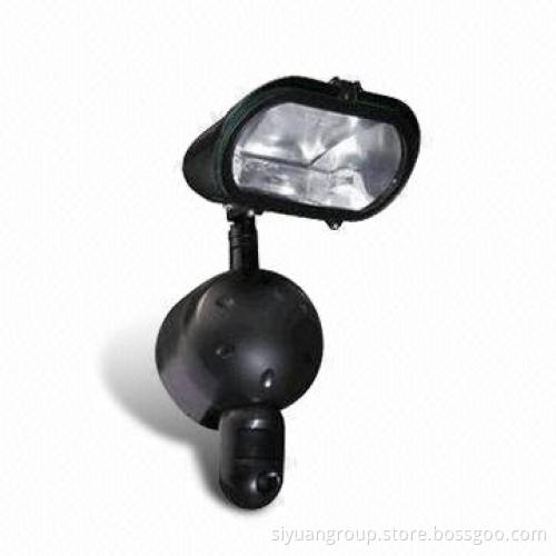 Security Light Camera with 110 or 230V AC Power, Built-in Status LCD Display